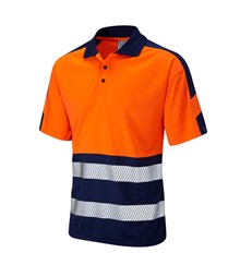 LEO WORKWEAR WATERSMEET ISO 20471 Cl 1 Dual Colour Coolviz Plus Polo Shirt